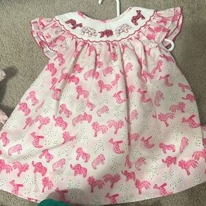 Poppy kid co, circus animal cracker smock